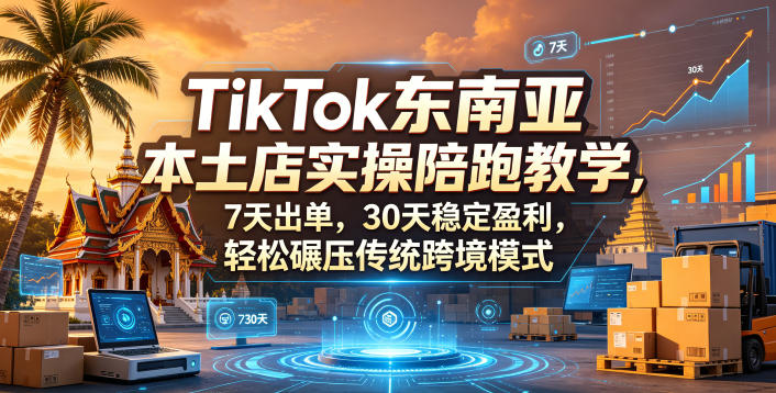 TikTok东南亚本土店实操陪跑教学，7天出单，30天稳定盈利，轻松碾压传统跨境模式（更新0819）-179创客网