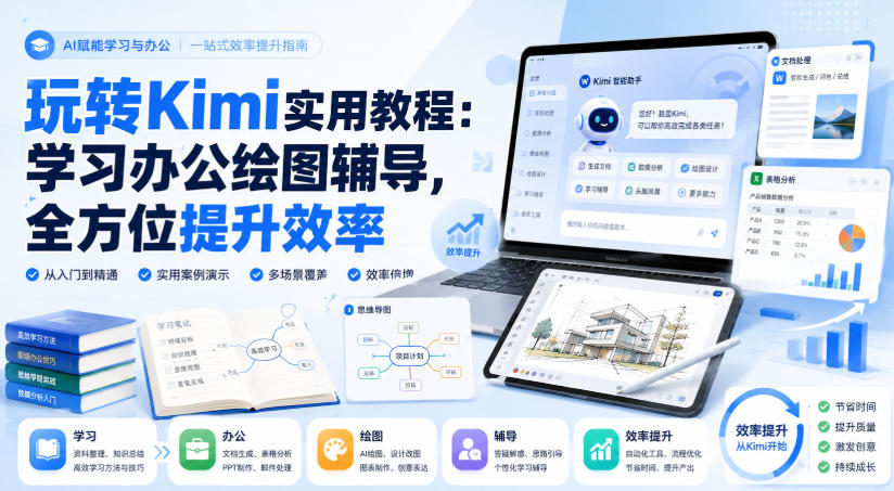 玩转Kimi实用教程：学习办公绘图辅导，全方位提升效率-179创客网
