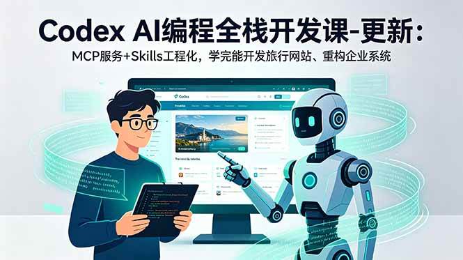 （18858期）Codex AI编程全栈开发课-更新：MCP服务+Skills工程化，学完能开发旅行网站、重构企业系统-179创客网