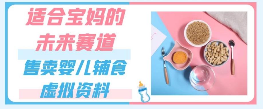 适合宝妈的未来赛道，售卖婴儿辅食虚拟资料，一份9.9-69.9元闭眼赚钱-179创客网