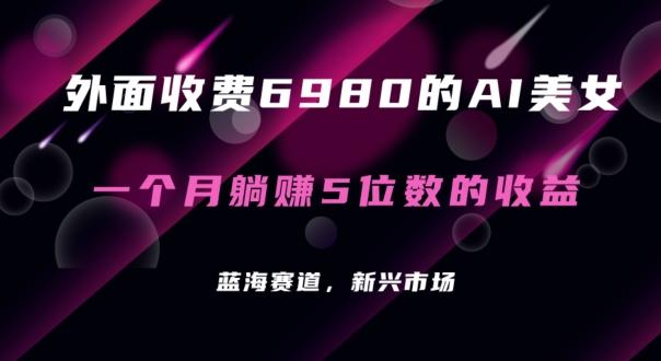外面收费6980的AI美女项目！每月躺赚5位数收益(教程+素材+工具)【揭秘】-179创客网
