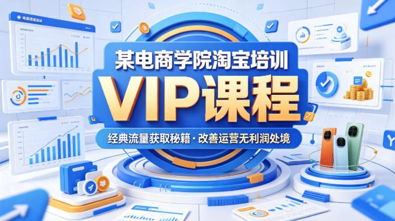 某电商学院淘宝培训VIP课程，各种经典有用的流量获取秘籍，改善运营产品没利润的处境（2026年6月）-179创客网
