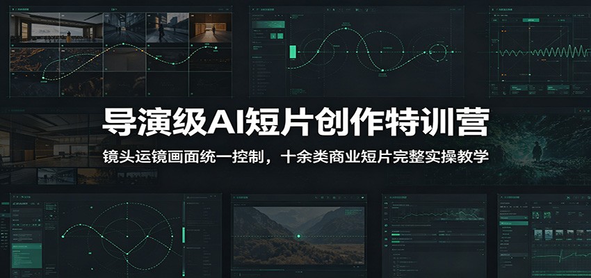导演级AI短片创作特训营：镜头运镜画面统一控制，十余类商业短片完整实操教学（更新）-179创客网