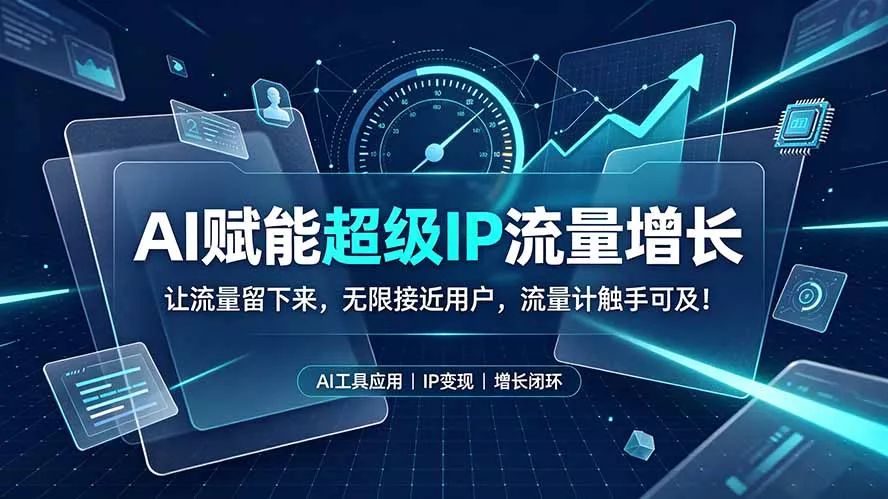 AI赋能超级IP流量增长：让流量留下来，无限接近用户，流量计触手可及！-179创客网