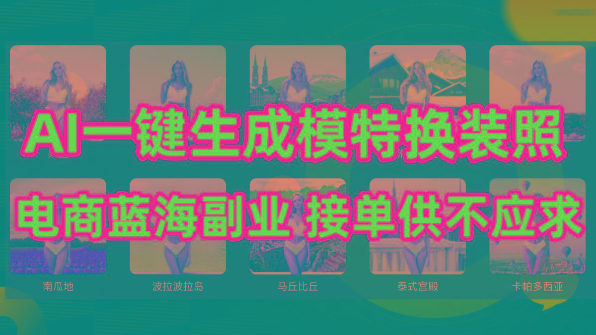 (9616期)AI制作一键生成模特换装照，电商蓝海副业供不应求-179创客网