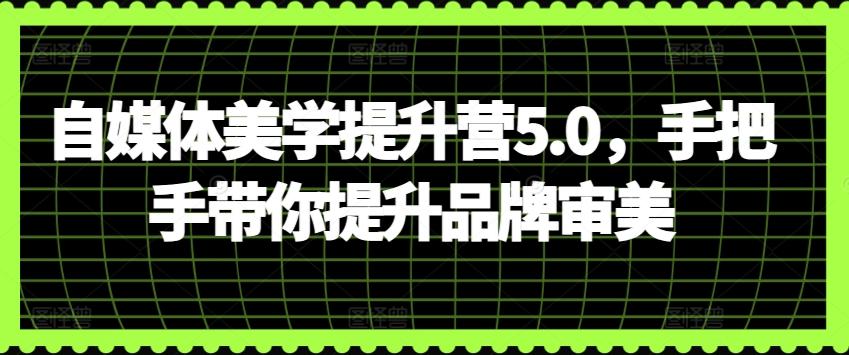 自媒体美学提升营5.0，手把手带你提升品牌审美-179创客网