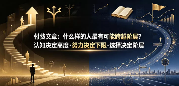 付费文章：什么样的人最有可能跨越阶层？认知决定高度·努力决定下限·选择决定阶层-179创客网