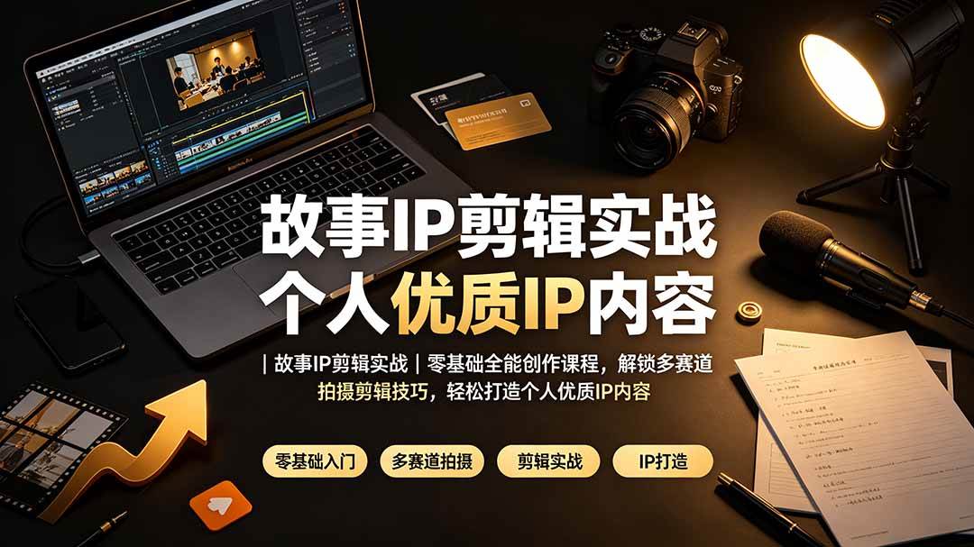 （19550期）故事IP剪辑实战｜零基础全能创作课程，解锁多赛道拍摄剪辑技巧，轻松打造个人优质IP内容-179创客网