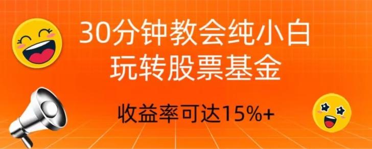 30分钟教会你玩转股票基金，只教好的筛选方法，不荐股-179创客网