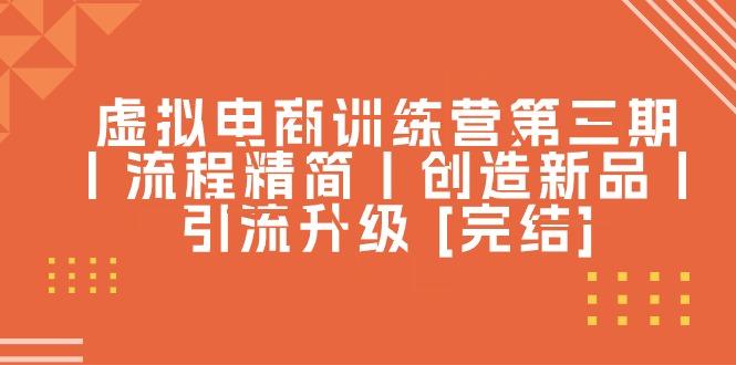虚拟电商训练营第三期丨流程精简丨创造新品丨引流升级 [完结]-179创客网