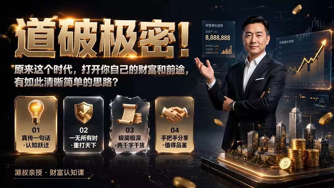 付费文章：道破极密！原来这个时代，打开你自己的财富和前途，有如此清晰简单的思路？-179创客网