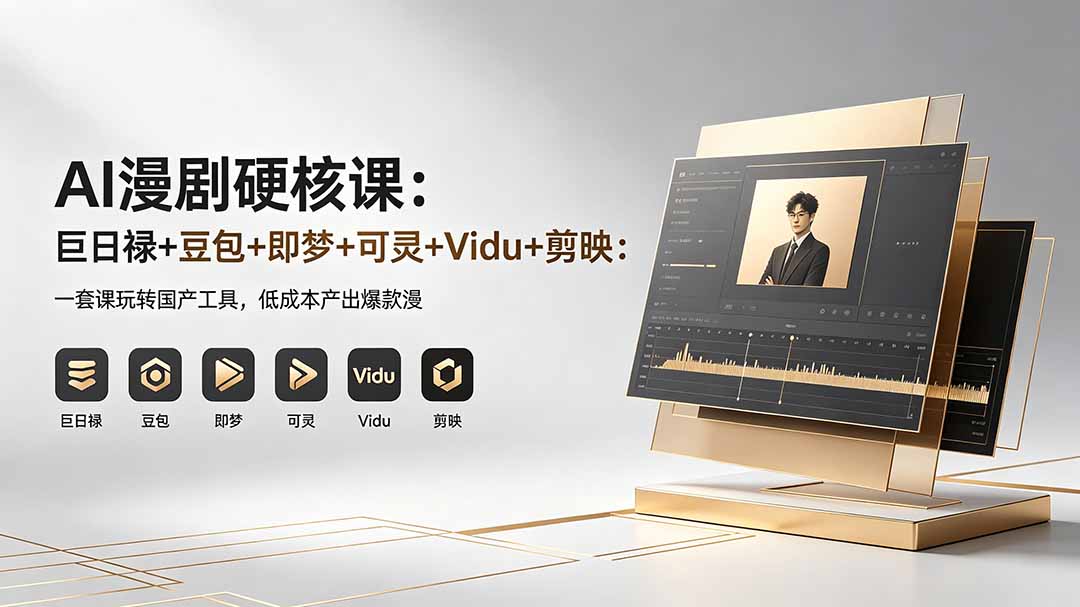 AI漫剧硬核课：巨日禄+豆包+即梦+可灵+Vidu+剪映：一套课玩转国产工具，低成本产出爆款漫剧-179创客网