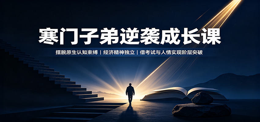 寒门子弟逆袭成长课：摆脱原生认知束缚，经济精神独立，借考试与人情实现阶层突破-179创客网
