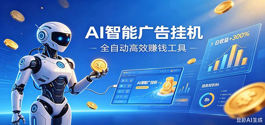 AI智能广告挂机，小白轻松上手，在家自动赚收益-179创客网