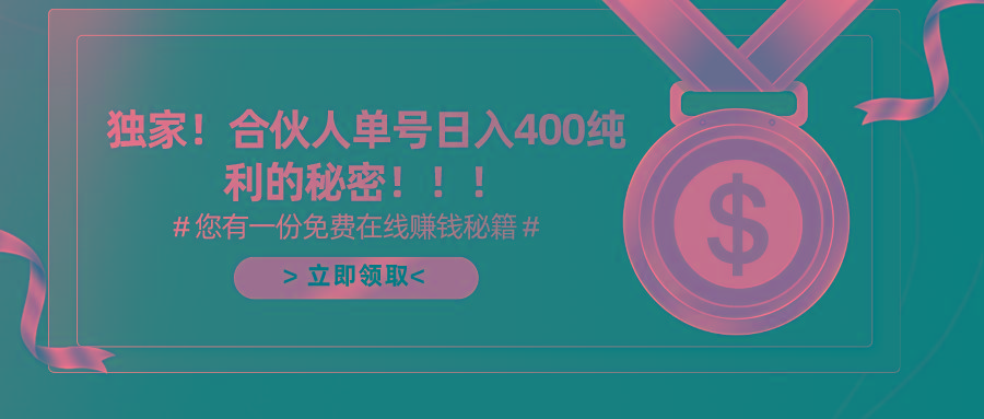 (10028期)合伙人广告撸金最新玩法，每天单号400纯利-179创客网
