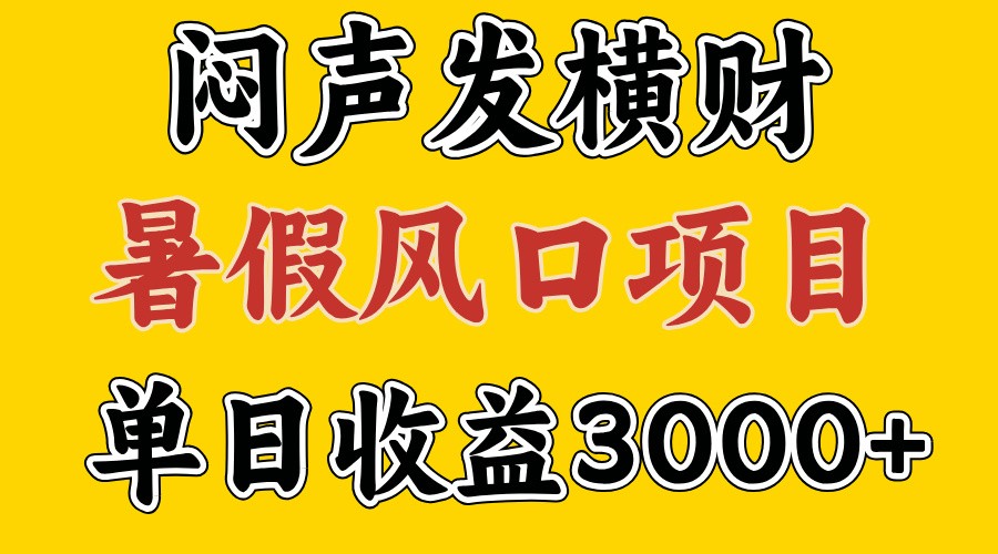 30天赚了7.5W 暑假风口项目，比较好学，2天左右上手-179创客网