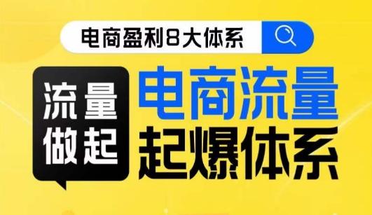 8大体系流量篇·流量做起，电商流量起爆体系线上课-179创客网