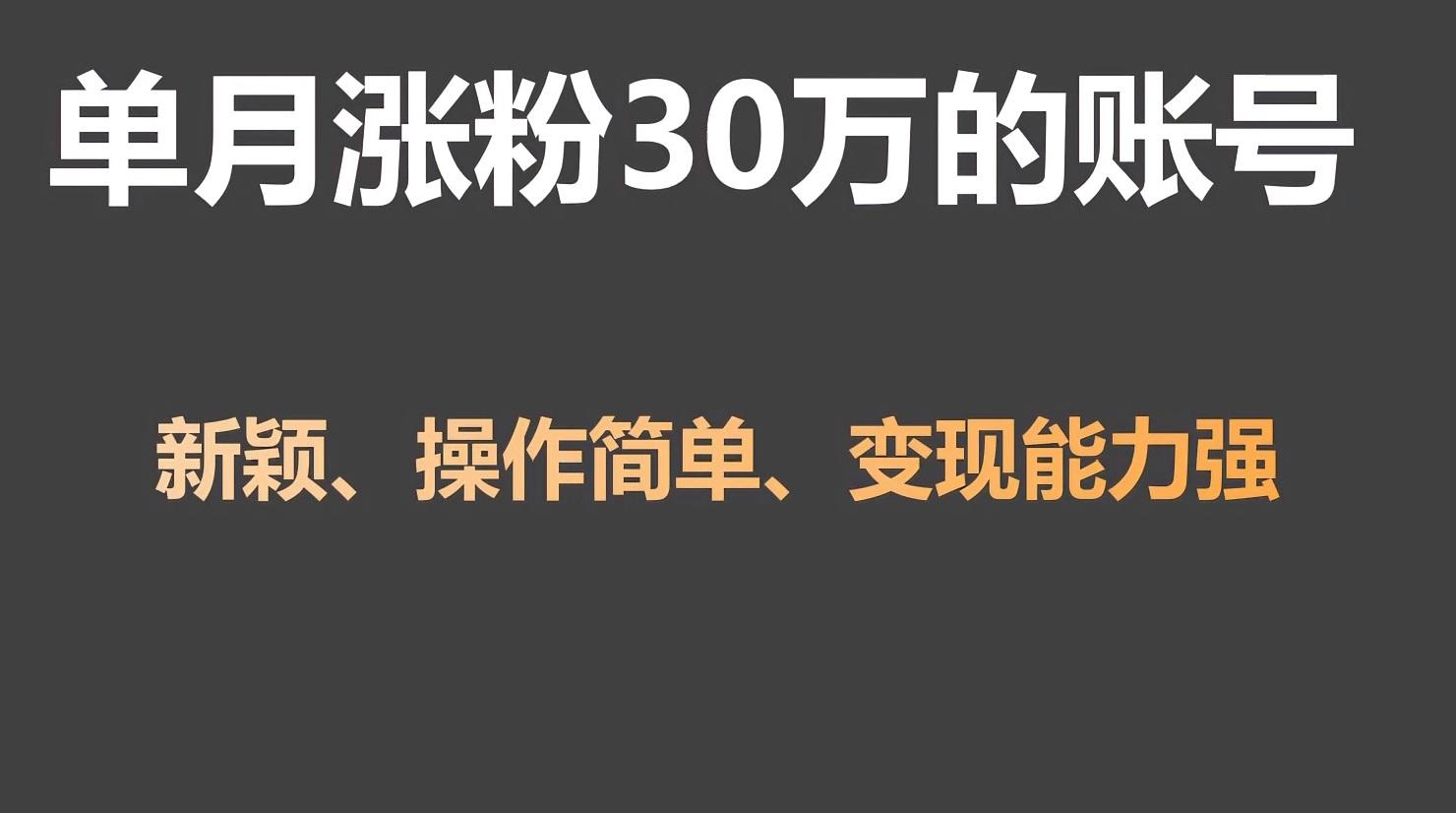 单月涨粉30万，带货收入20W，5分钟就能制作一个视频！-179创客网