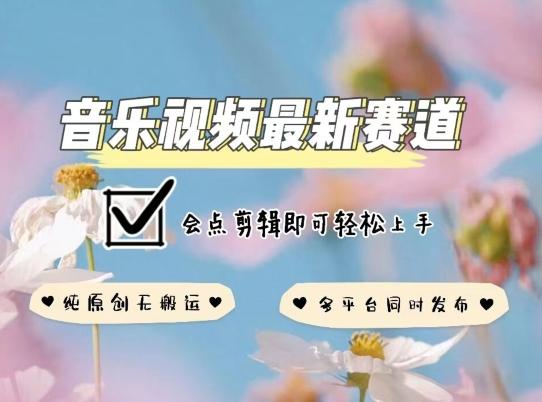 音乐视频赛道最新玩法，纯原创不违规，可所有平台同时发布，会点剪辑即可轻松拿捏【揭秘】-179创客网