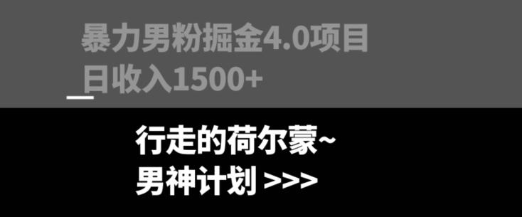 暴力男粉掘金4.0项目不违规不封号无脑复制单人操作日入1000+-179创客网