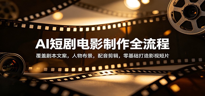 AI短剧电影制作全流程：覆盖剧本文案，人物布景，配音剪辑，零基础打造影视短片-179创客网