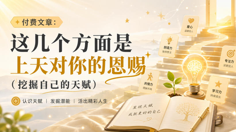 付费文章：这几个方面是上天对你的恩赐（挖掘自己的天赋）-179创客网