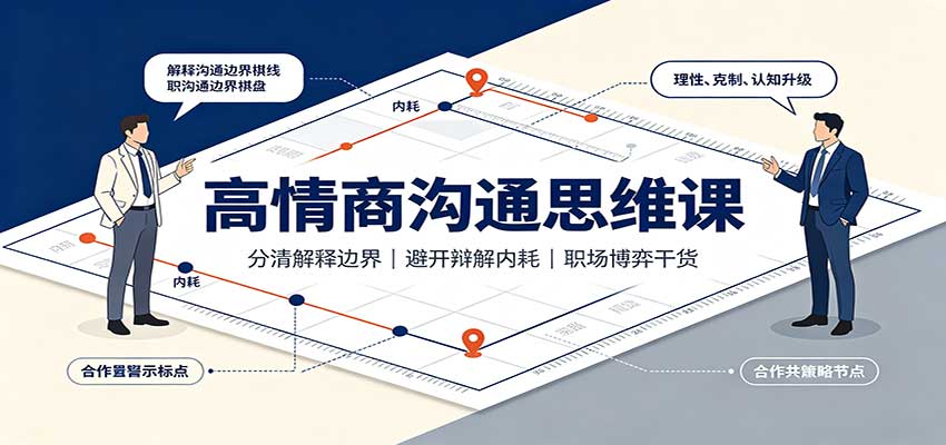 高情商沟通思维课：分清解释边界，避开辩解内耗，职场博弈干货-179创客网