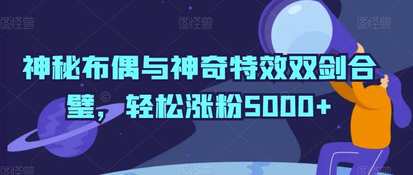 神秘布偶与神奇特效双剑合璧，轻松涨粉5000+【揭秘】-网创资源