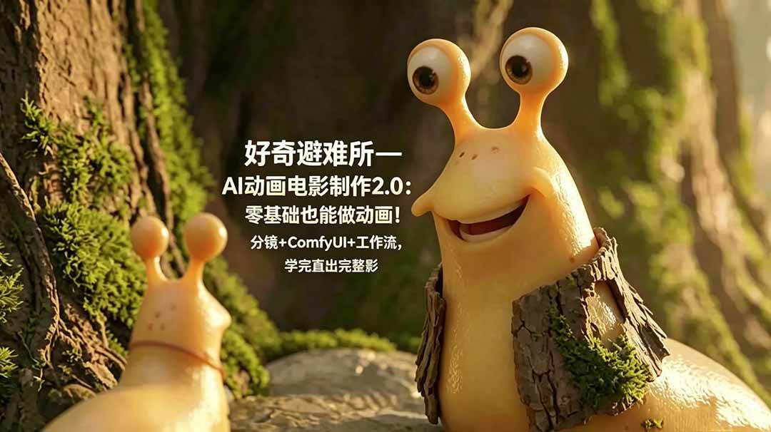 （18924期）好奇避难所—AI动画电影制作2.0：零基础也能做动画！分镜+ComfyUI+工作流，学完直出完整影片-179创客网
