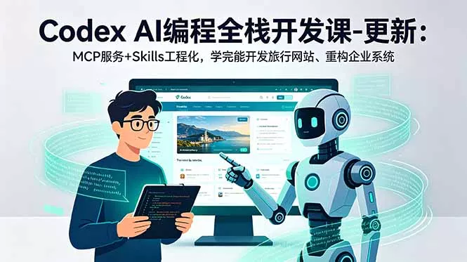 Codex AI编程全栈开发课-更新：MCP服务+Skills工程化，学完能开发旅行网站、重构企业系统-179创客网