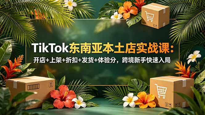 （18984期）TikTok东南亚本土店实战课：开店+上架+折扣+发货+体验分，跨境新手快速入局-179创客网