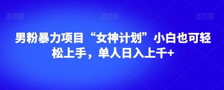男粉暴力项目“女神计划”小白也可轻松上手，单人日入上千+【揭秘】-179创客网