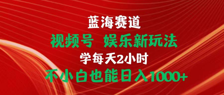 蓝海赛道视频号 娱乐新玩法每天2小时小白也能日入1000+-179创客网
