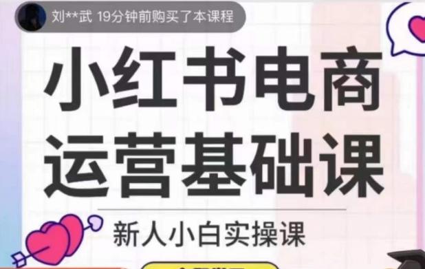 小红书电商运营基础课，新人小白实操课-179创客网