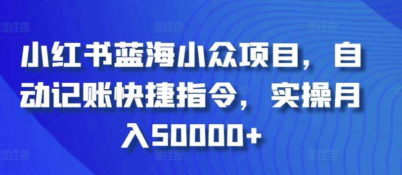 小红书蓝海小众项目，自动记账快捷指令，实操月入50000+【揭秘】-179创客网