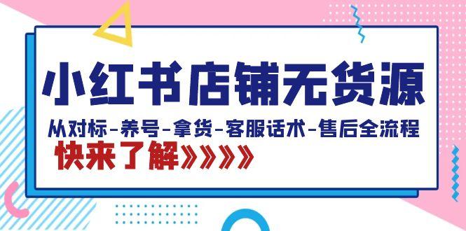小红书店铺无货源：从对标-养号-拿货-客服话术-售后全流程(20节课)-179创客网