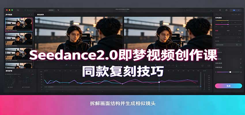 Seedance2.0即梦视频创作课：剧本式视频制作，同款复刻技巧，多行业案例落地教学-179创客网