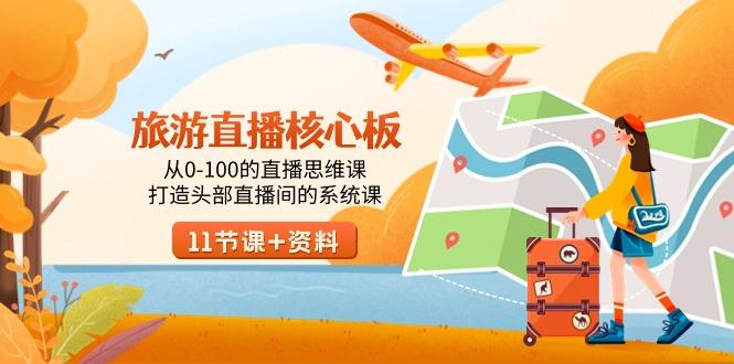 旅游-直播核心板，从0-100的直播思维课，打造头部直播间的系统课-179创客网