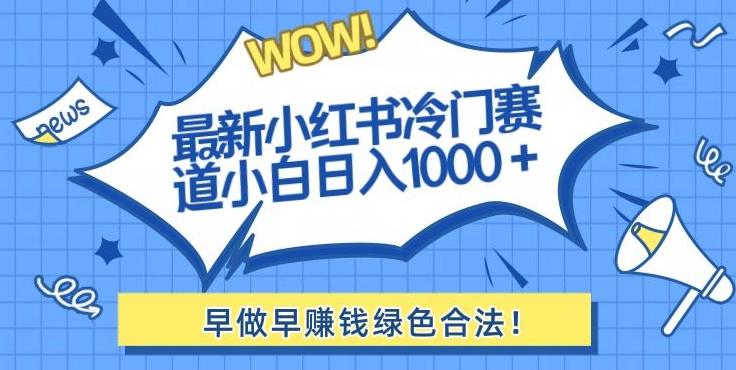 最新小红书冷门赛道日入1000+一部手机小白轻松-179创客网