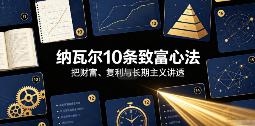 付费文章：纳瓦尔10条致富心法-179创客网