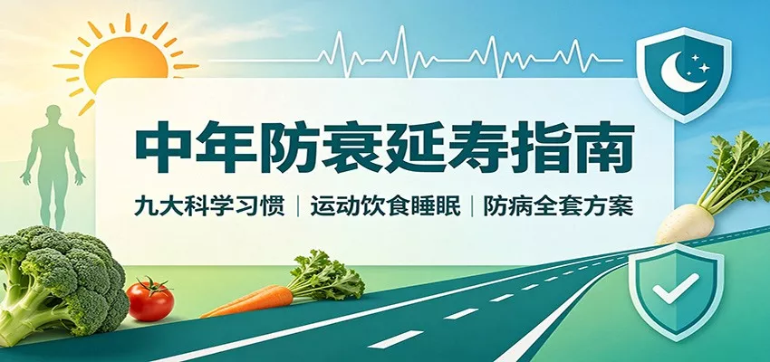 中年防衰延寿指南：九大科学习惯，运动饮食睡眠防病全套方案-179创客网