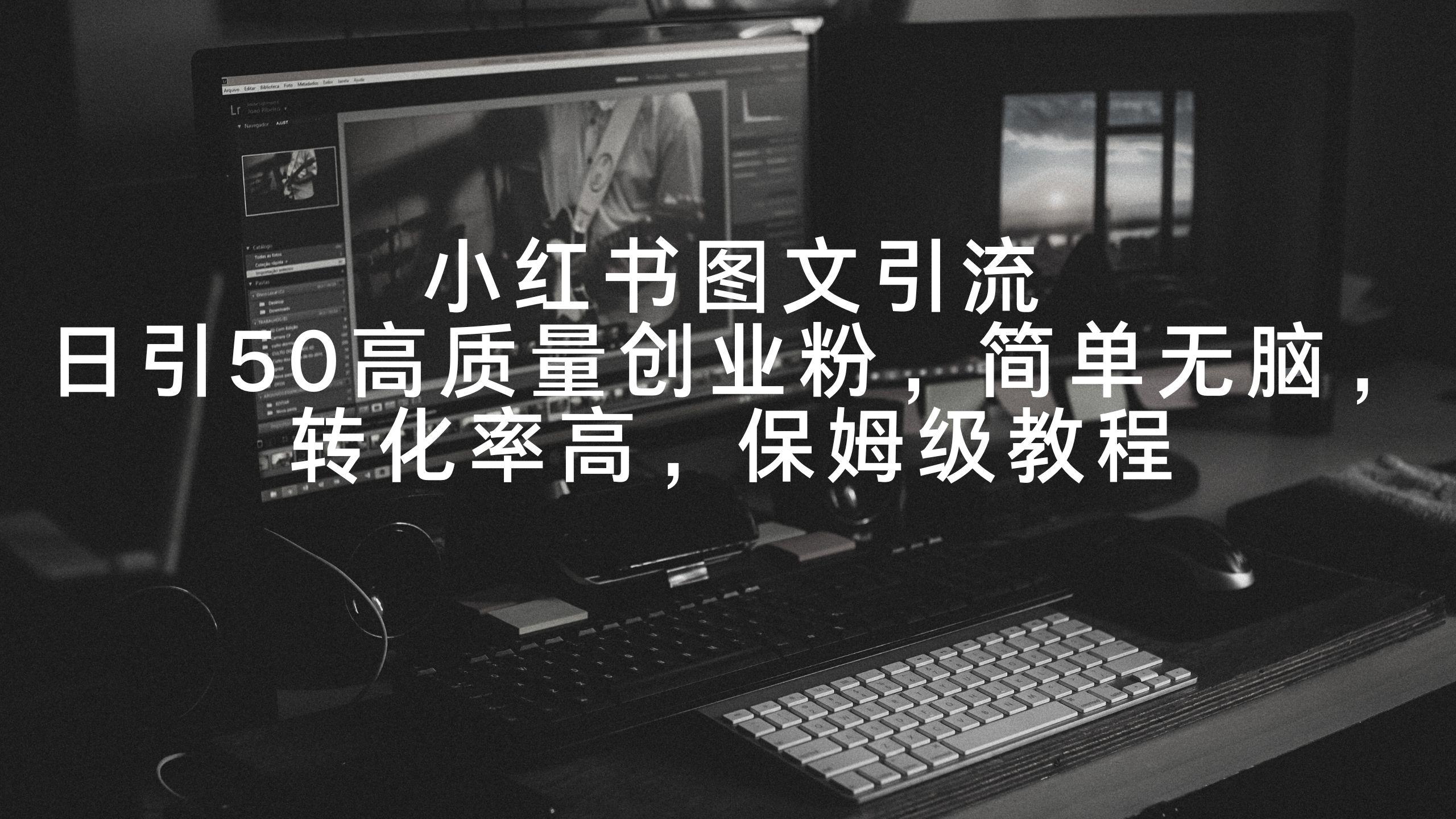 小红书图文引流，日引50高质量创业粉，简单无脑，转化率高，保姆级教程-179创客网