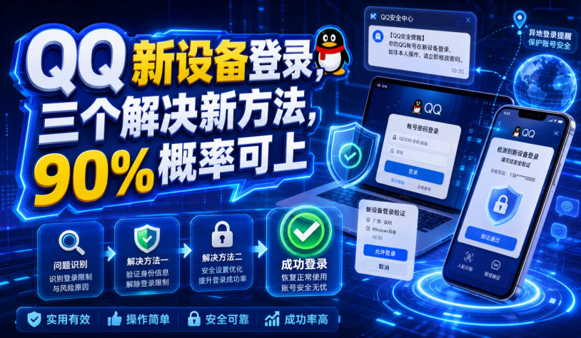 QQ新设备登录，三个解决新方法，90%概率可上-179创客网