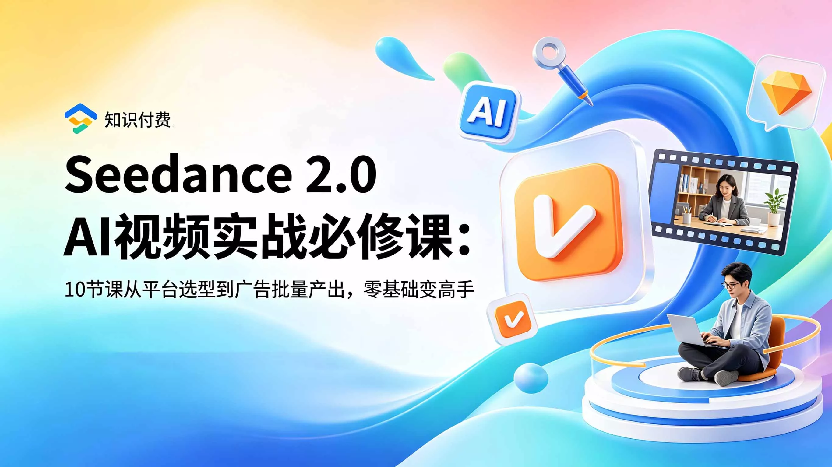 Seedance 2.0 AI视频实战必修课：10节课从平台选型到广告批量产出，零基础变高手-179创客网