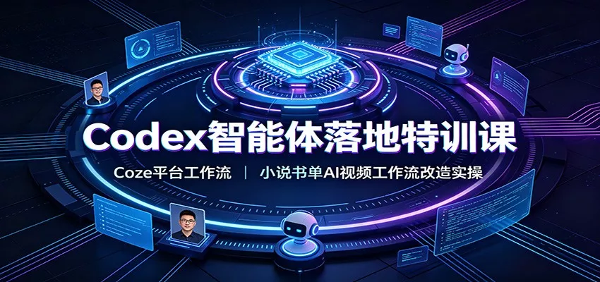 Codex智能体落地特训课：Coze平台工作流，小说书单AI视频工作流改造实操-179创客网