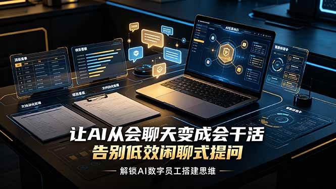 （19130期）让AI从会聊天变成会干活，告别低效闲聊式提问，解锁AI数字员工搭建思维-179创客网