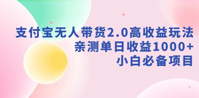 支付宝无人带货2.0高收益玩法，亲测单日收益1000+，小白必备项目-179创客网