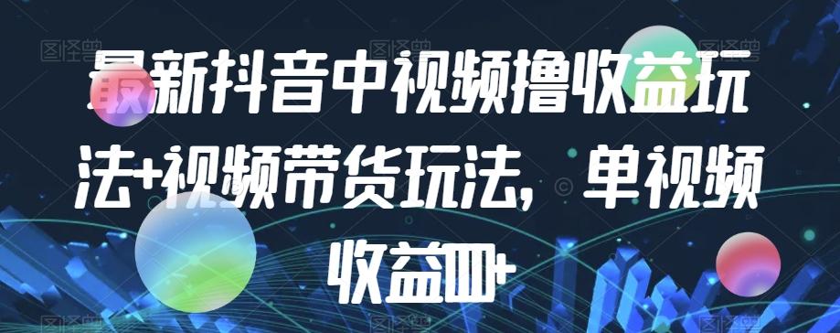 最新抖音中视频撸收益玩法+视频带货，单视频收益1000+-179创客网