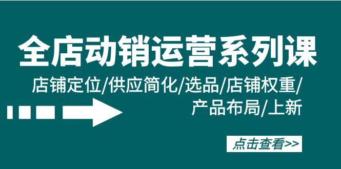 (9845期)全店·动销运营系列课：店铺定位/供应简化/选品/店铺权重/产品布局/上新-179创客网