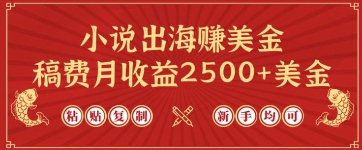 小说出海赚美金，稿费月收益2500+美金，仅需chatgpt粘贴复制，新手也能玩转【揭秘】-179创客网